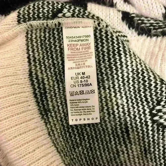 TopShop Zebra Mix Print Funnel Jumper Sweater - Picture 5 of 5